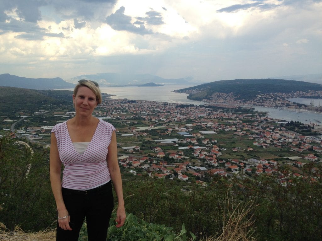 Image of author with a view of Split, Croatia, in the background 