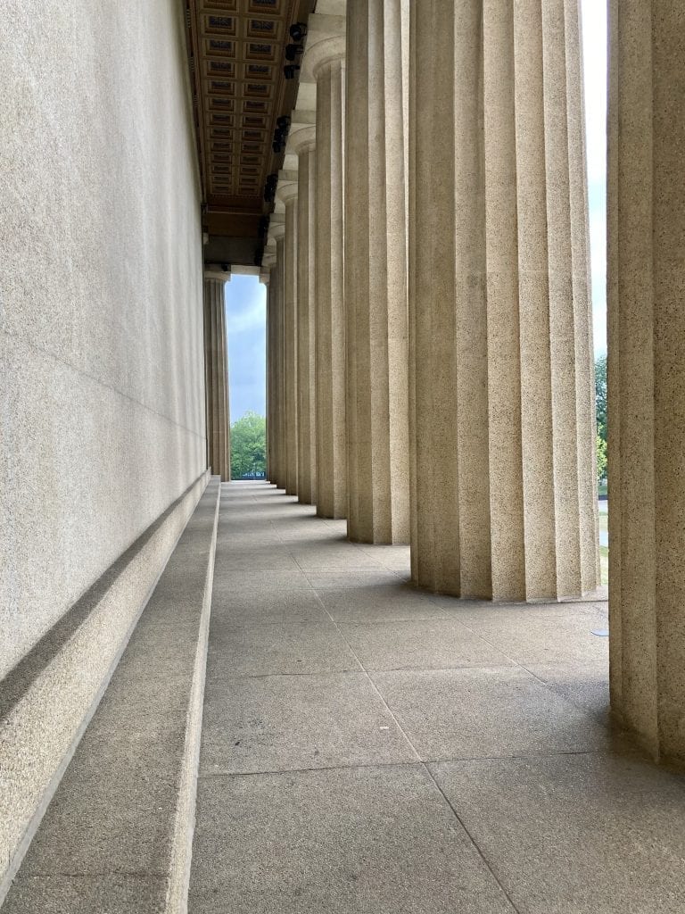 Columns at the Parthenon replica in Nashville