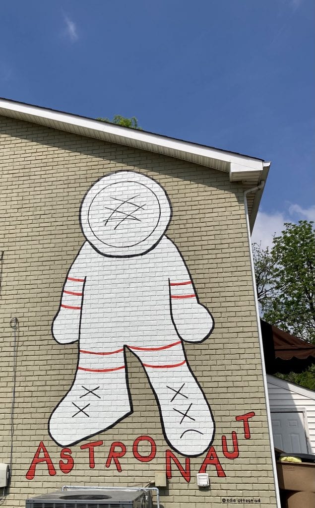 Astronaut mural in the 12 South neighbourhood, Nashville