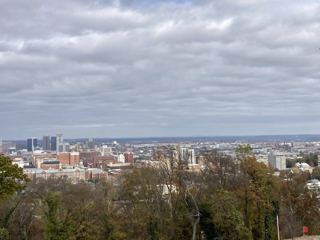 Long-distance view of Birmingham, Alabama, from Vulcan Park