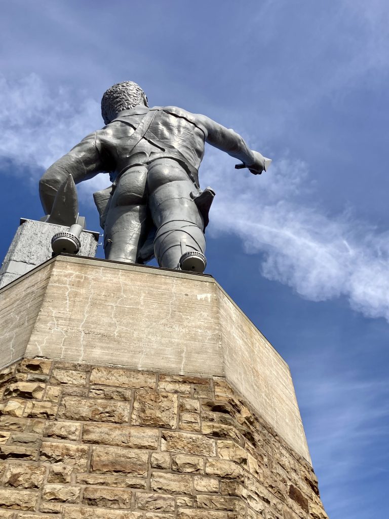 Statue of Vulcan, god of fire and forge at the Vulcan Park and Museum, Birmingham